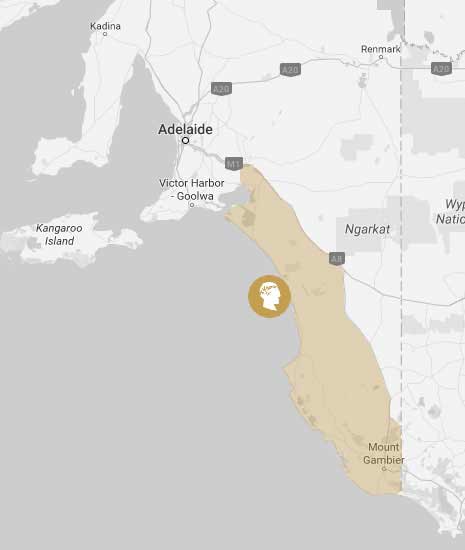 Limestone Coast Map Wine South Australia